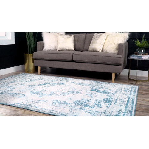 Mistana™ Brandt Oriental Area Rug in Blue & Reviews Wayfair